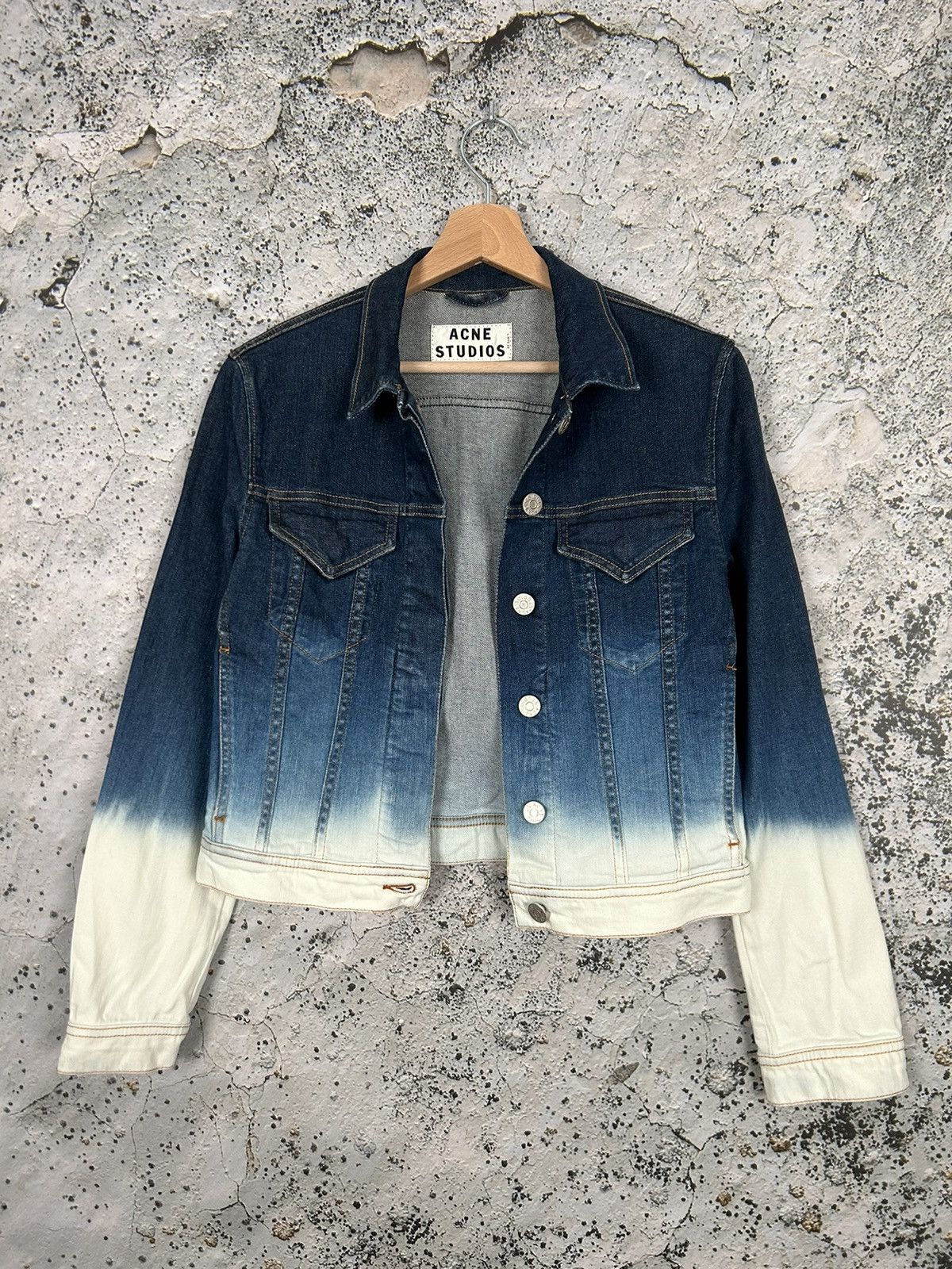 Acne Studios × Designer × Vintage Vintage Acne Studios Designer Rare Denim Jacket Trucker 90s Size S / US 4 / IT 40 - 1 Thumbnail