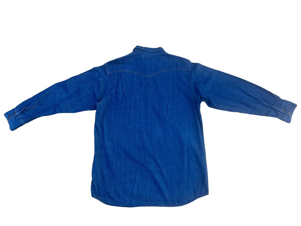 Levi's Vintage 1990 Levi’s Saddle Man Western Denim Shirt Size US L / EU 52-54 / 3 - 2 Thumbnail