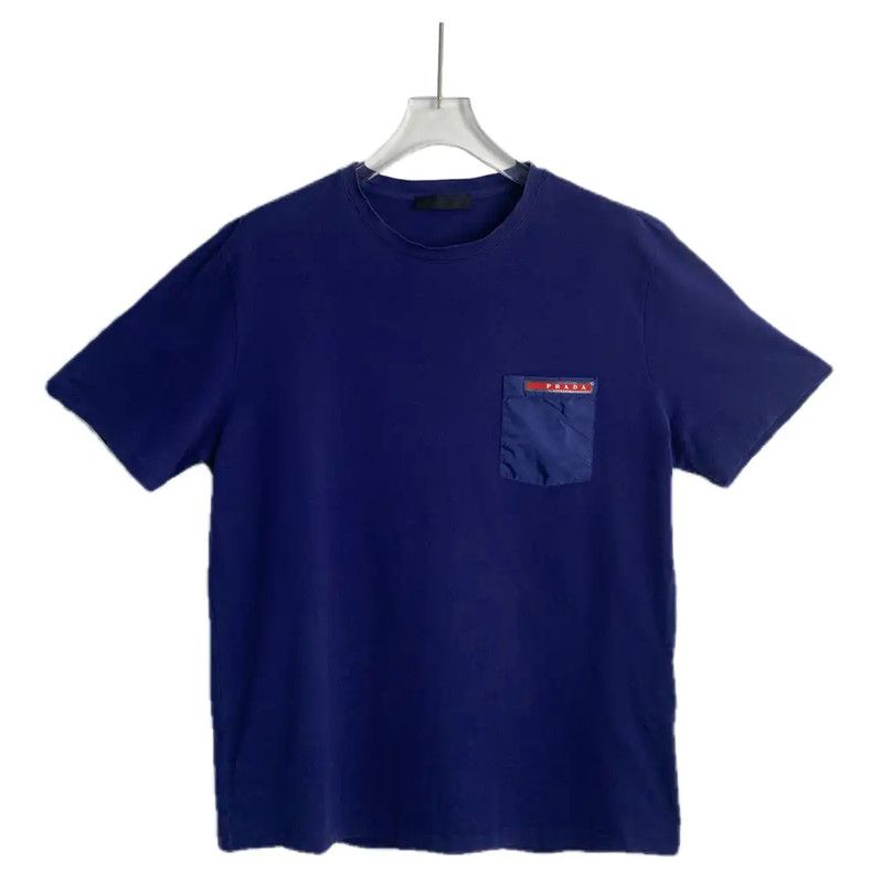 Prada Prada Men's Navy Cotton T-Shirt Size US L / EU 52-54 / 3 - 1 Thumbnail