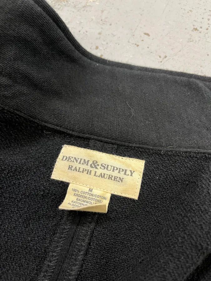 Polo Ralph Lauren 2010s Ralph Lauren Asymmetrical Zip Buttoned Officer Black Jacket Size S / US 4 / IT 40 - 9 Thumbnail