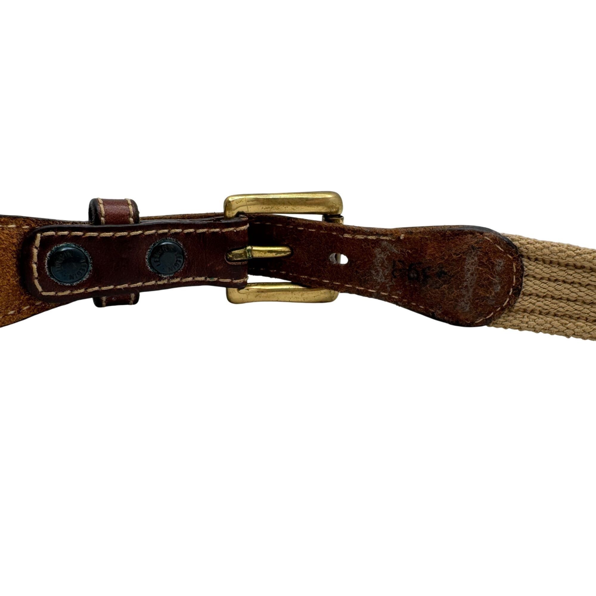 Jordache Jordache Vintage Leather Woven Rope Belt 80s 29.5" - 32" Ski Size ONE SIZE - 7 Thumbnail