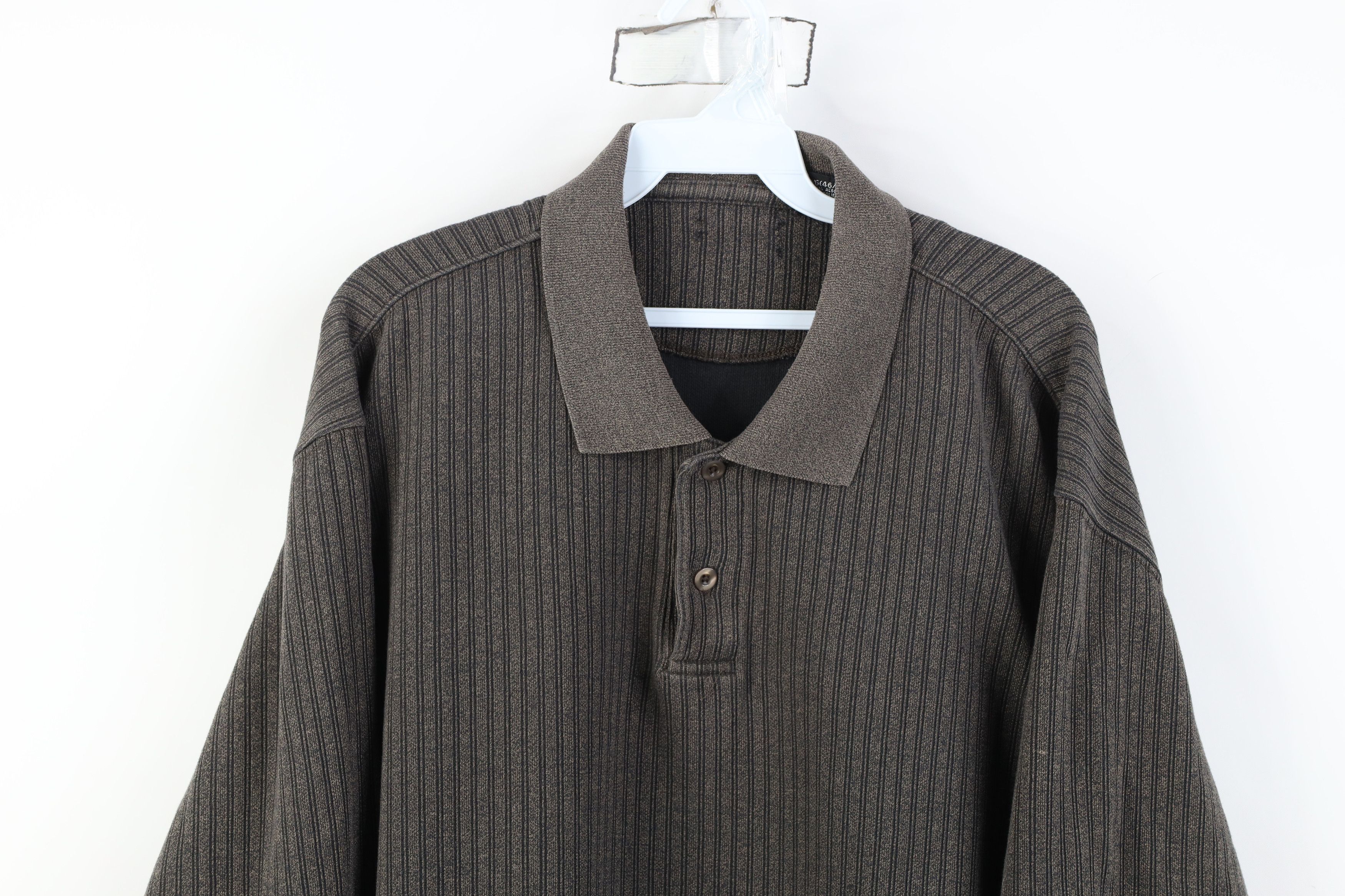 Vintage Vintage 90s Streetwear Knit Long Sleeve Rugby Polo Shirt Size US XL / EU 56 / 4 - 2 Thumbnail