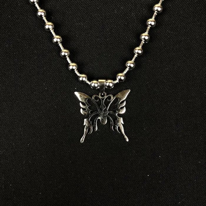 Jewelry Butterfly Chain Pop Punk Necklace Size ONE SIZE - 1 Thumbnail