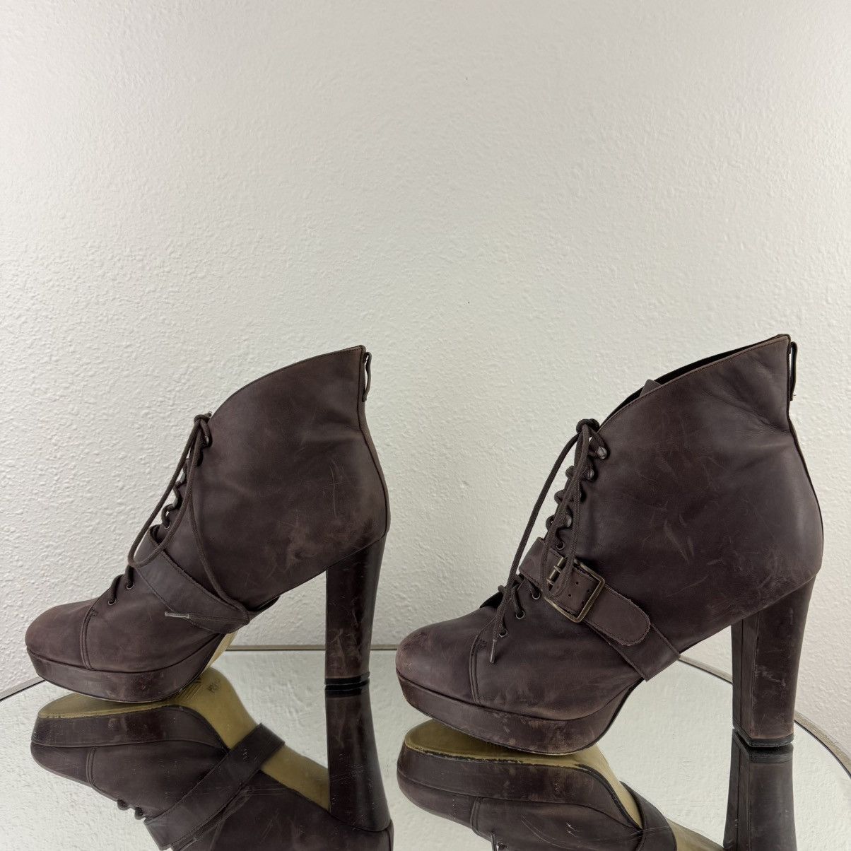Seychelles SEYCHELLES Brown Leather Under Construction Ankle Boots Size US 10 / IT 40 - 11 Thumbnail