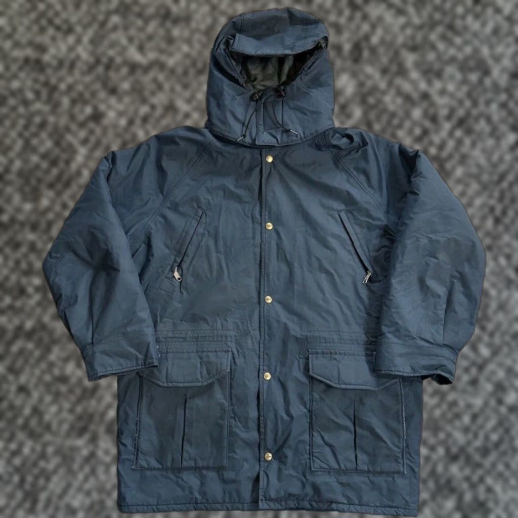 Vintage VINTAGE L.L. Bean Maine Wardens Parka Jacket Mens Large Gore-Tex Coat Thinsulate Water Resistant USA Made Navy Blue Casual Workwear Outdoors Size US L / EU 52-54 / 3 - 1 Thumbnail