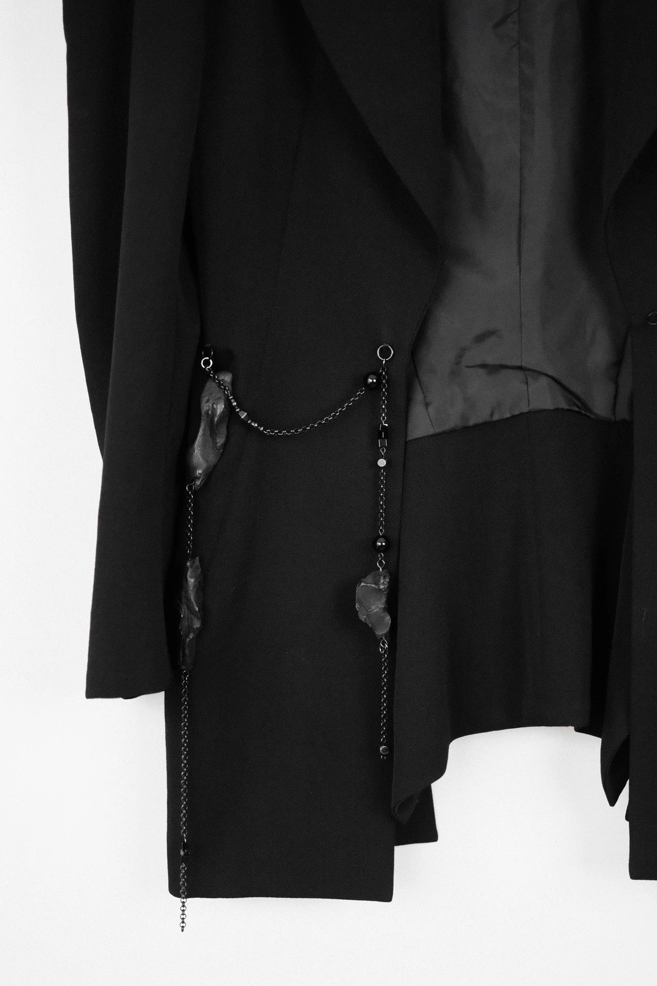 Yohji Yamamoto Yohji Yamamoto 18AW Vintage Decon Black Rock Chain Blazer Size US S / EU 44-46 / 1 - 5 Thumbnail