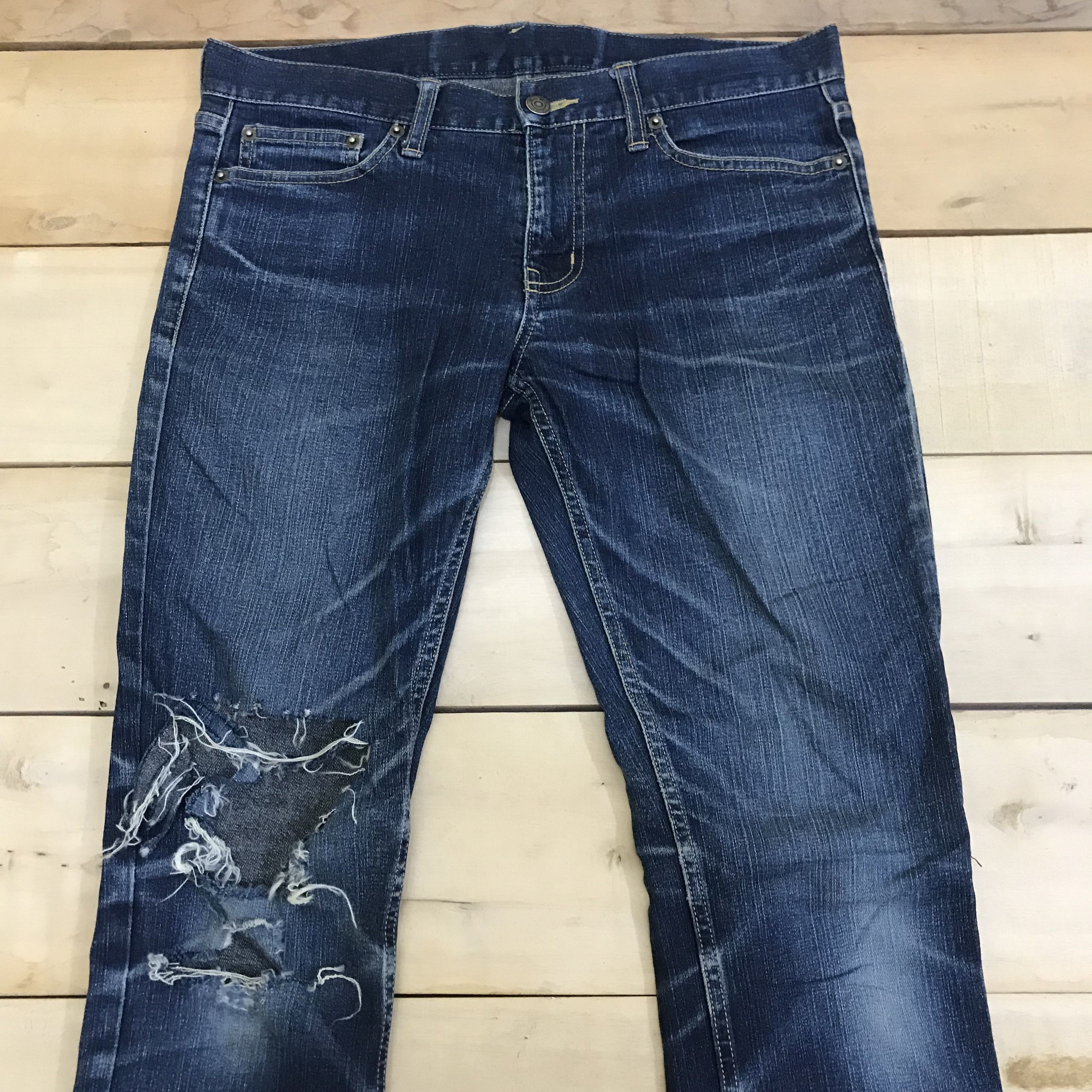 Japanese Brand X234 PPFM JAPANESE BRAND RIPPED DESTROYED SKINNY JEANS Size 34" / US 12 / IT 48 - 2 Thumbnail