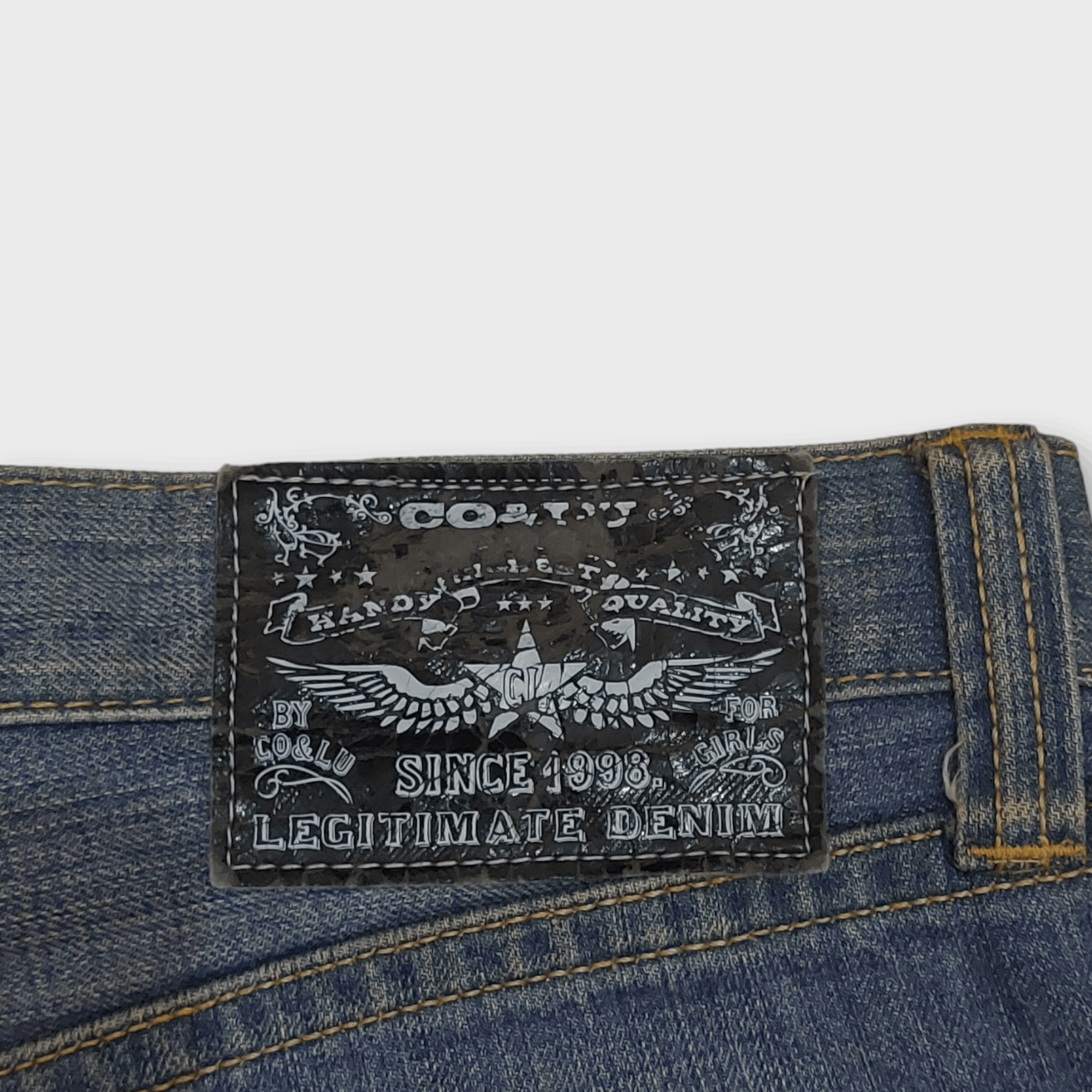 Vintage Japanese Co & Lu Big Logo Jeans Size US 34 / EU 50 - 11 Thumbnail