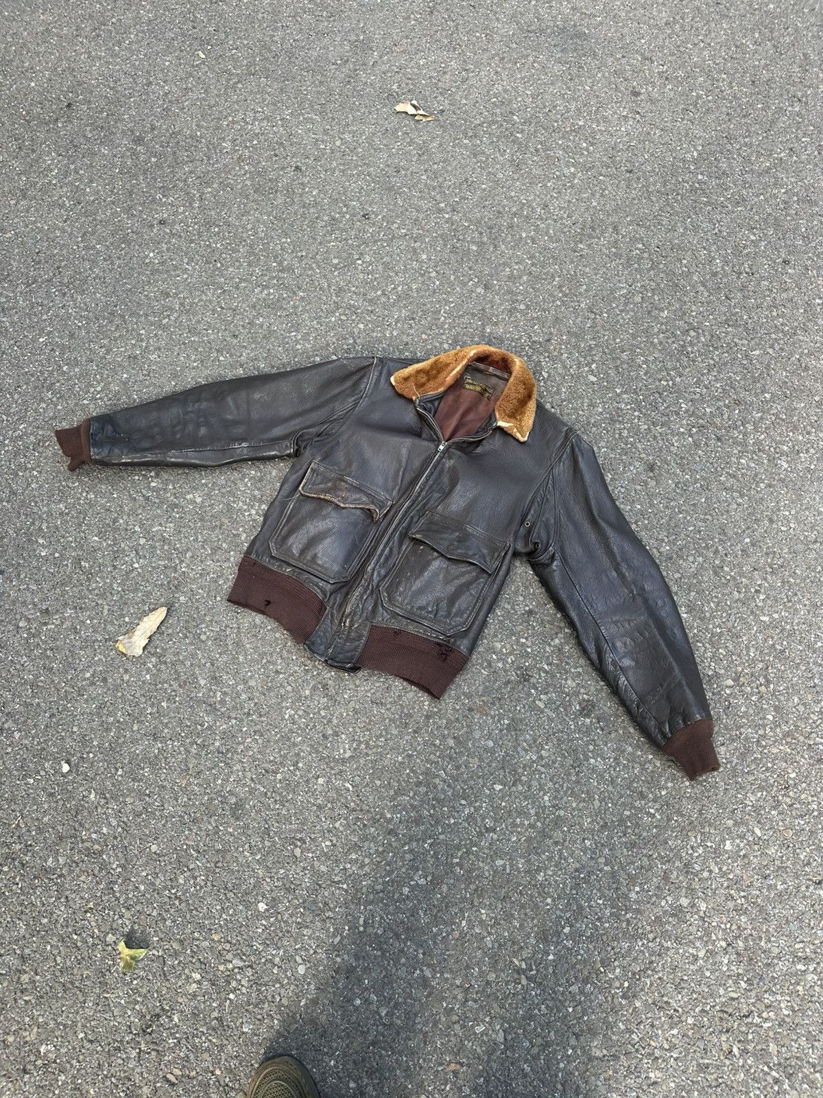 Vtg Navy Korean War G1 Flight Jacket Sz 40 Werber 383S-88886