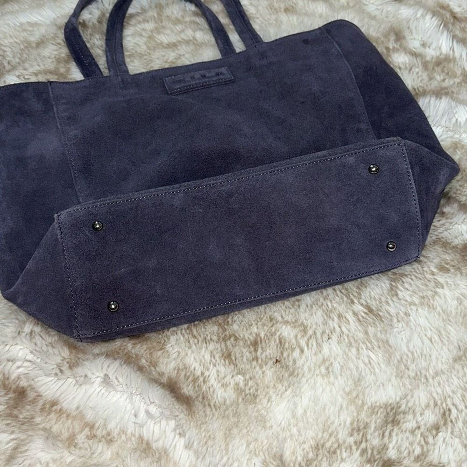 Other M.I.L.A. Suede Dark Gray Shoulder Tote Bag Purse | Sz OS Size ONE SIZE - 3 Thumbnail