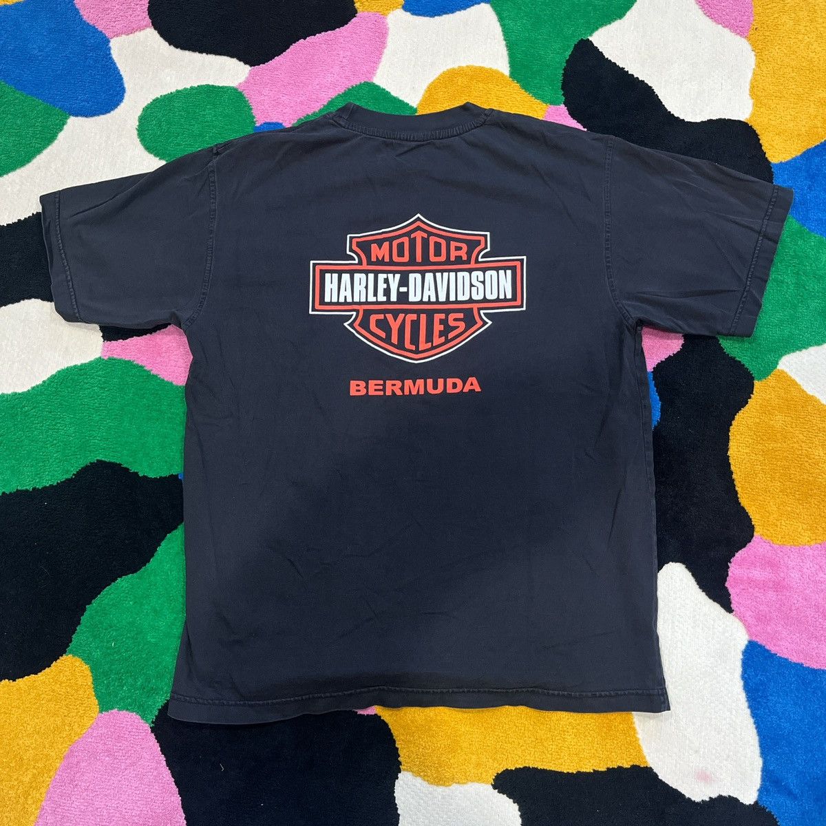 Harley Davidson Vintage Harley Davidson Bermuda T shirt Size US L / EU 52-54 / 3 - 1 Thumbnail