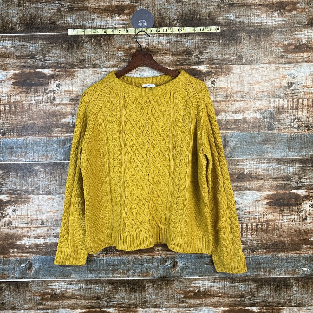 Japanese Brand DL GU Vintage Yellow Knitwear #C1146 Size L / US 10 / IT 46 - 1 Thumbnail