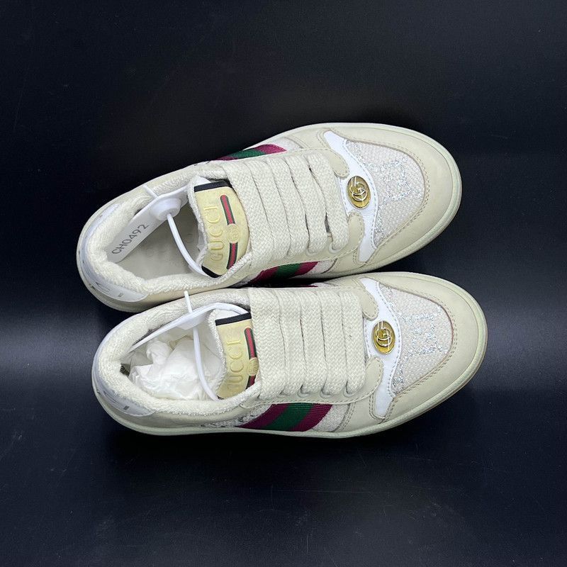 Gucci Gucci Kids Beige Round-Toe Low-Top Sneakers - Size US 11 / EU 44 - 7 Thumbnail