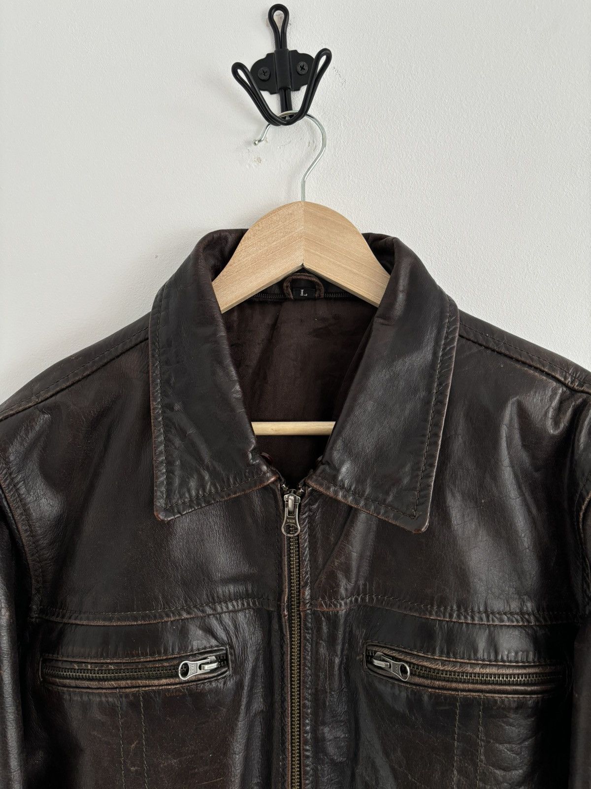 Genuine Leather Vintage Real Leather Cognac Faded Blouson Jacket Size US L / EU 52-54 / 3 - 5 Thumbnail