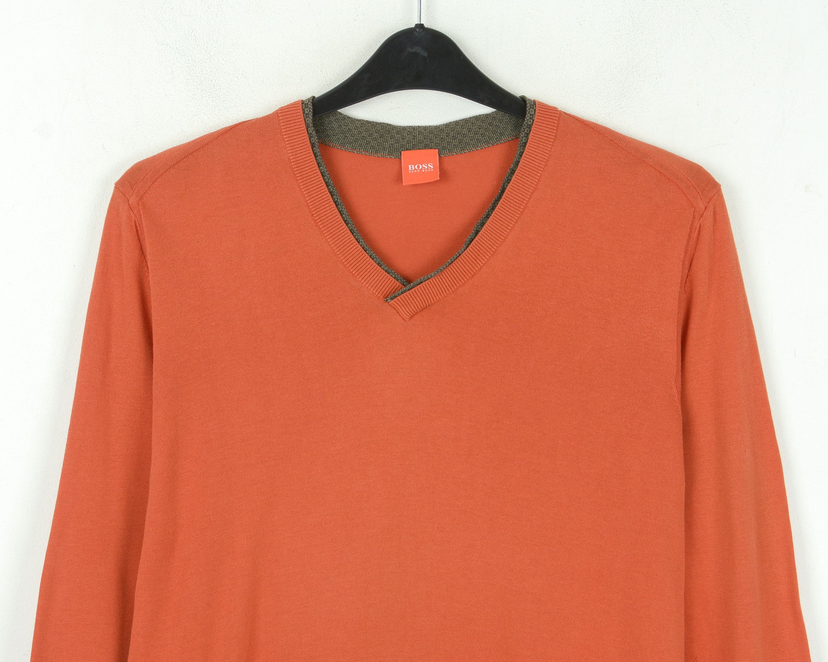 Hugo × Hugo Boss Orange Label Cotton Sweater Sweatshirt V Neck Pullover Size US M / EU 48-50 / 2 - 2 Thumbnail