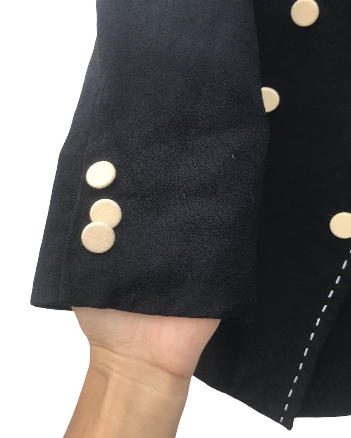 Michiko Koshino × Michiko Koshino London Michiko Koshino Double Breasted Wool Coat Size 11AR Size XS / US 0-2 / IT 36-38 - 8 Thumbnail
