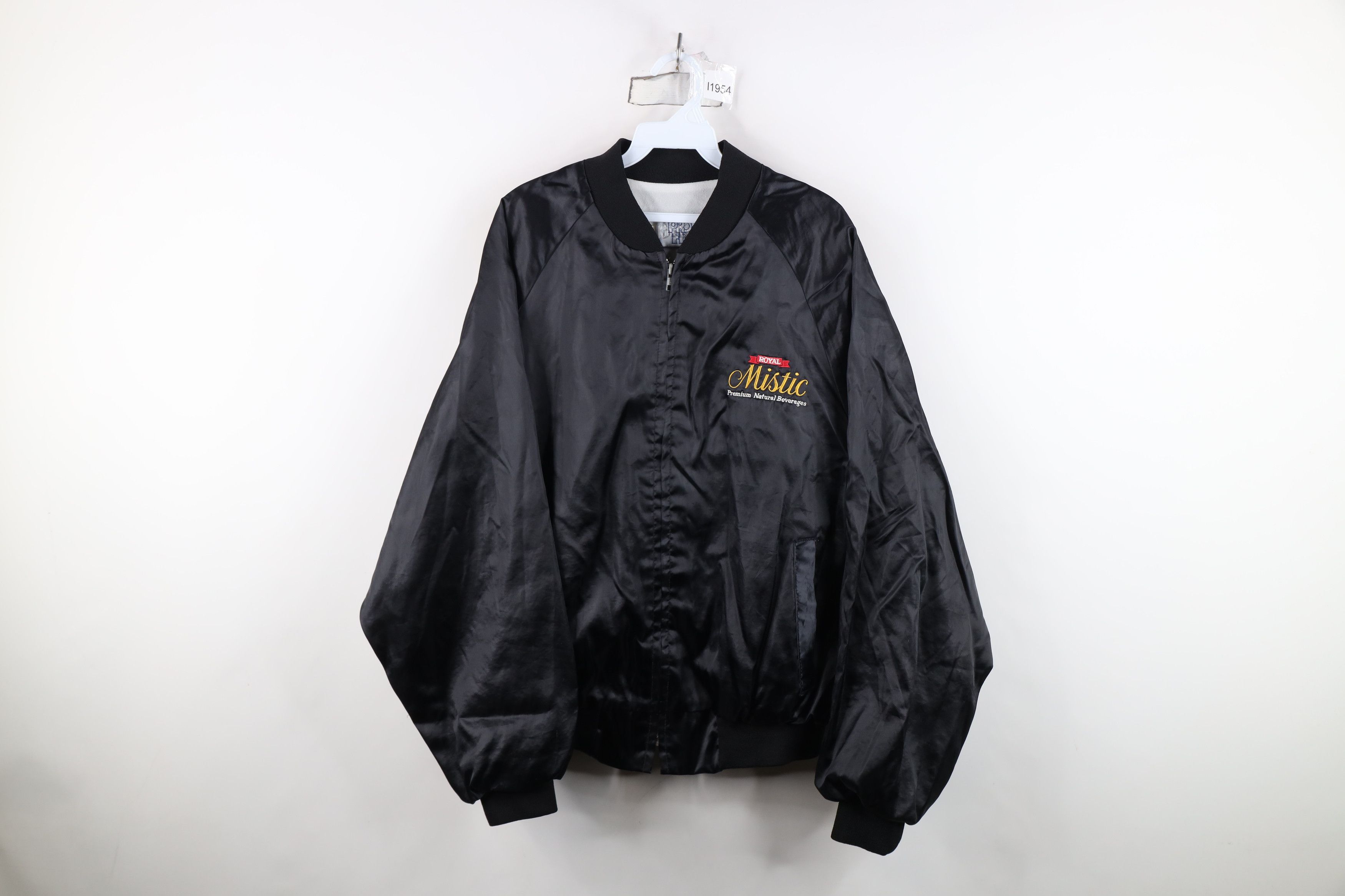 Vintage Vintage 80s Streetwear Lined Satin Bomber Jacket Black USA Size US XL / EU 56 / 4 - 1 Thumbnail