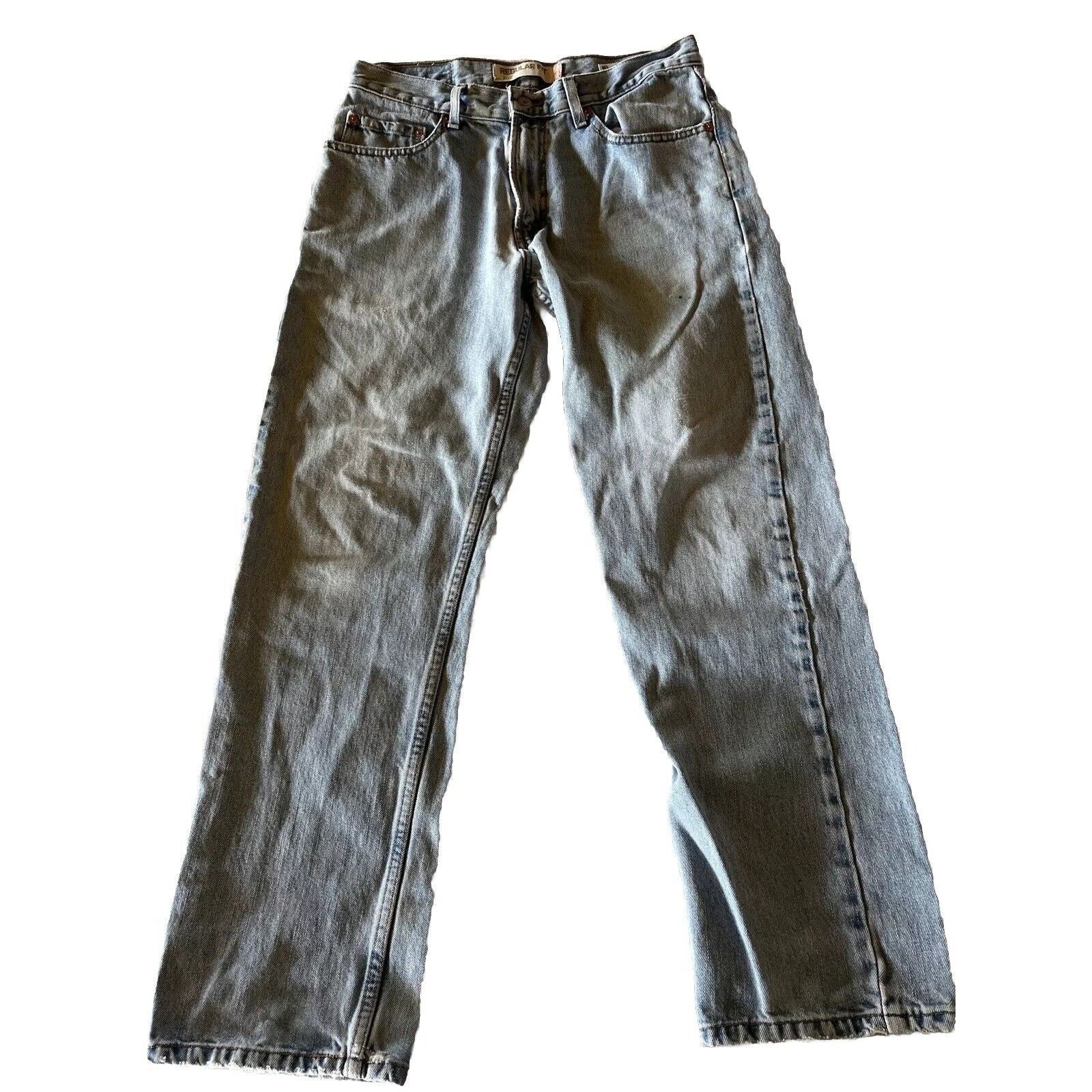 Levi's Levi’s 505 Jeans Mens 32x30 Light Wash Denim Cotton Blue Size US 32 / EU 48 - 1 Thumbnail