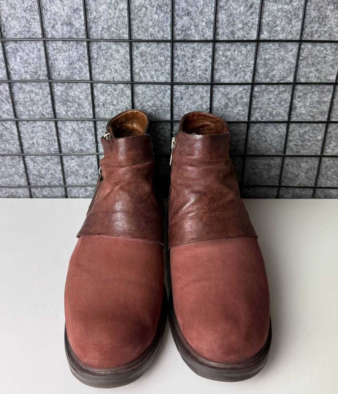 Japanese Brand A.S. 98 Airstep Avant Garde Burgundy Leather Boots Size US 9 / IT 39 - 2 Thumbnail