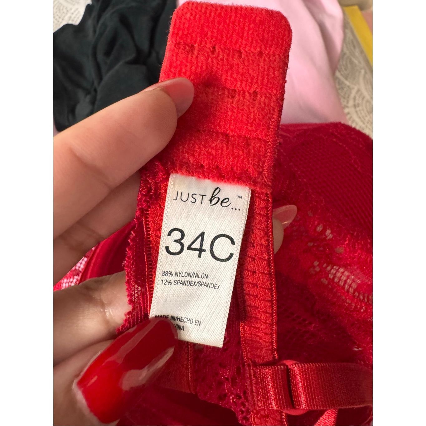 Other Just Be Red Lace Underwire Bra – Size 34C Size ONE SIZE - 5 Thumbnail