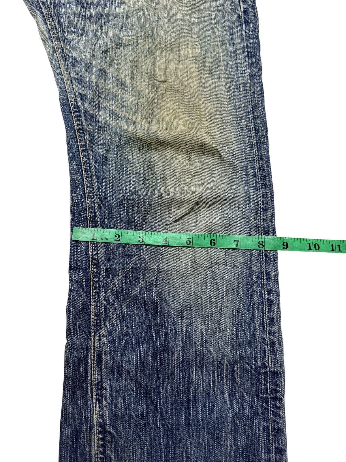 Edwin Vintage Edwin 503 Blue Trip Japan Distressed Loose Jeans Size US 32 / EU 48 - 12 Thumbnail