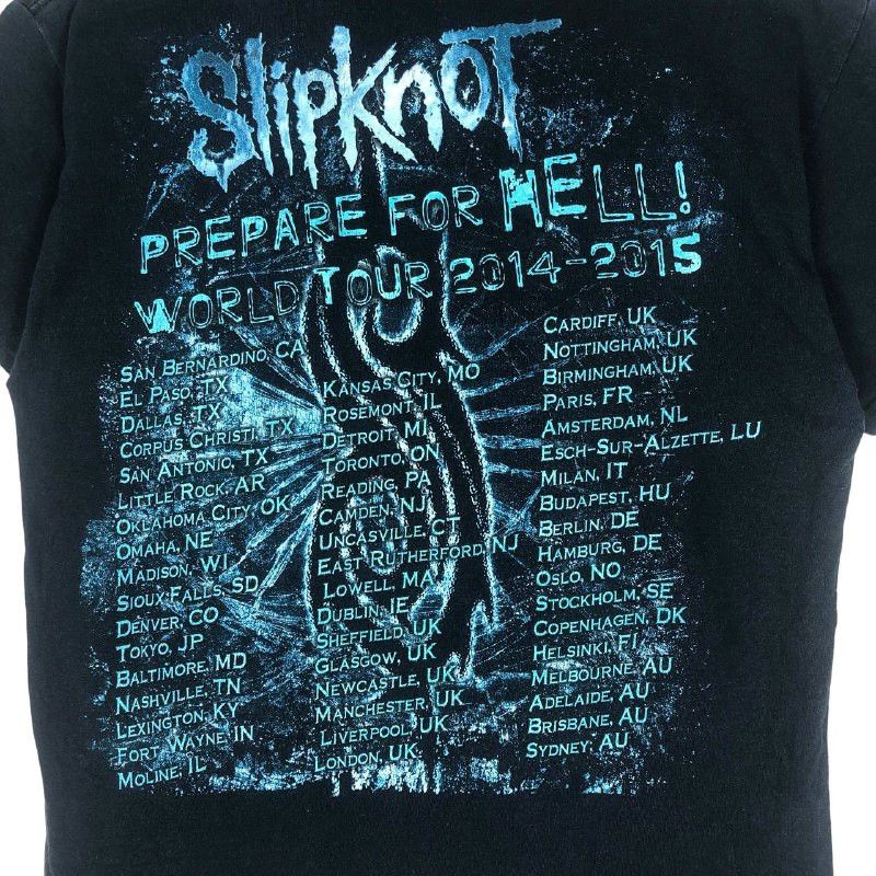 Band Tees × Slipknot Vintage "Slipknot" Prepare for Hell! World Tour 2014 - 2015 Size US M / EU 48-50 / 2 - 7 Thumbnail