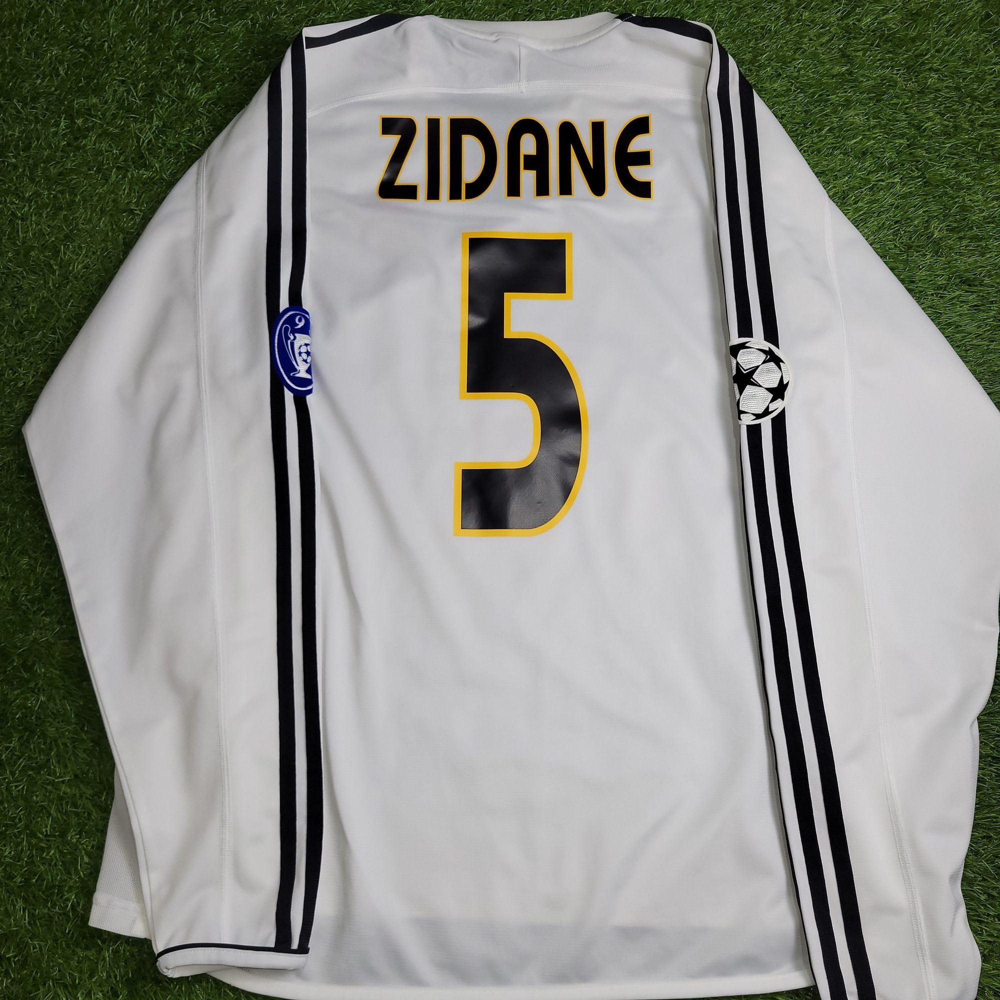 Adidas Zidane Real Madrid 2003 2004 UEFA Long Sleeve Soccer Jersey Size US L / EU 52-54 / 3 - 1 Thumbnail