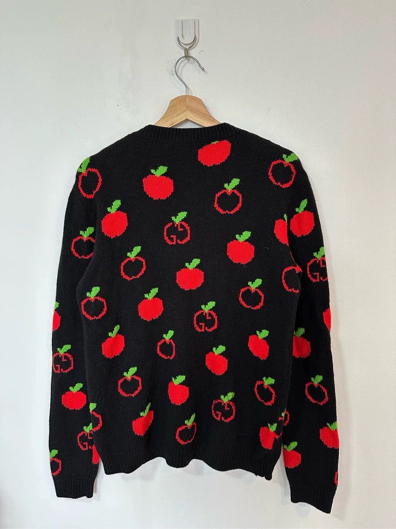 Gucci Gucci Black full-printed apple logo sweater 2501-Nextarrow Size US S / EU 44-46 / 1 - 2 Thumbnail
