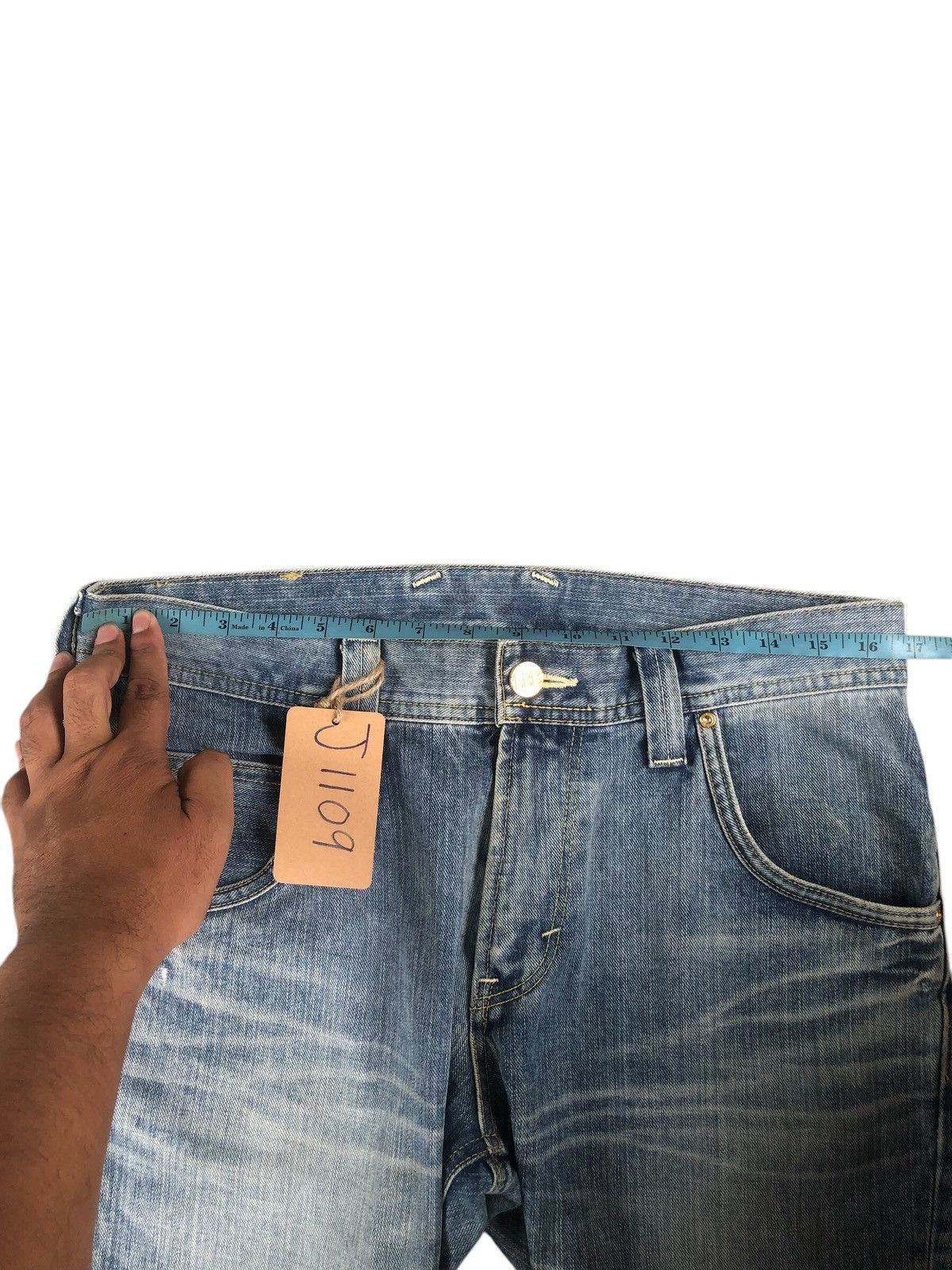 If Six Was Nine Japanese Lee Flared Jeans Distressed Jeans Size US 33 - 20 Thumbnail
