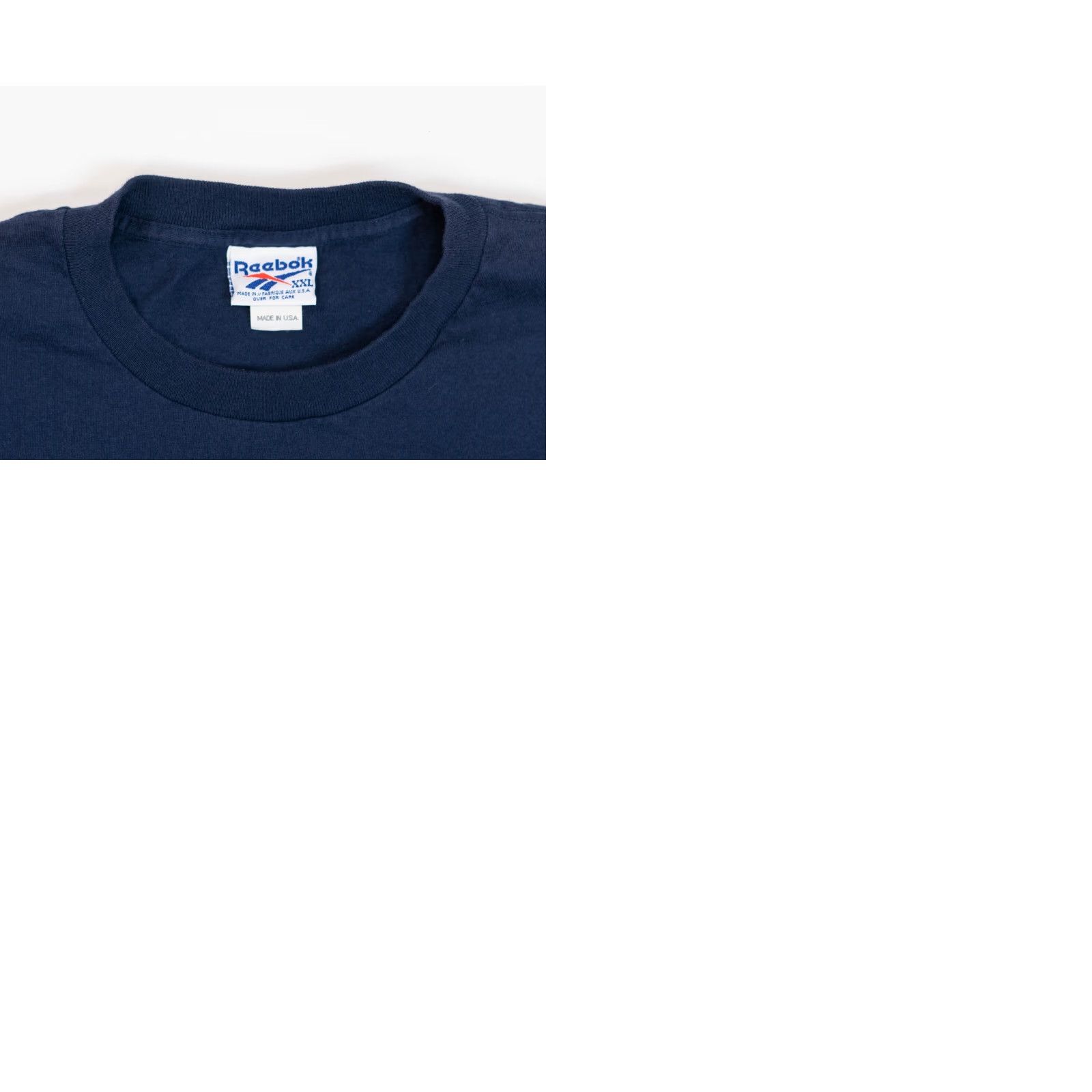 Reebok VINTAGE Reebok Logo T Shirt 2XL Blue Mens Short Sleeve Crew Neck Single Stitch Made USA 1990s NBA NFL NHL Basketball Football VTG USA USA True Vintage Size US XXL / EU 58 / 5 - 10 Thumbnail