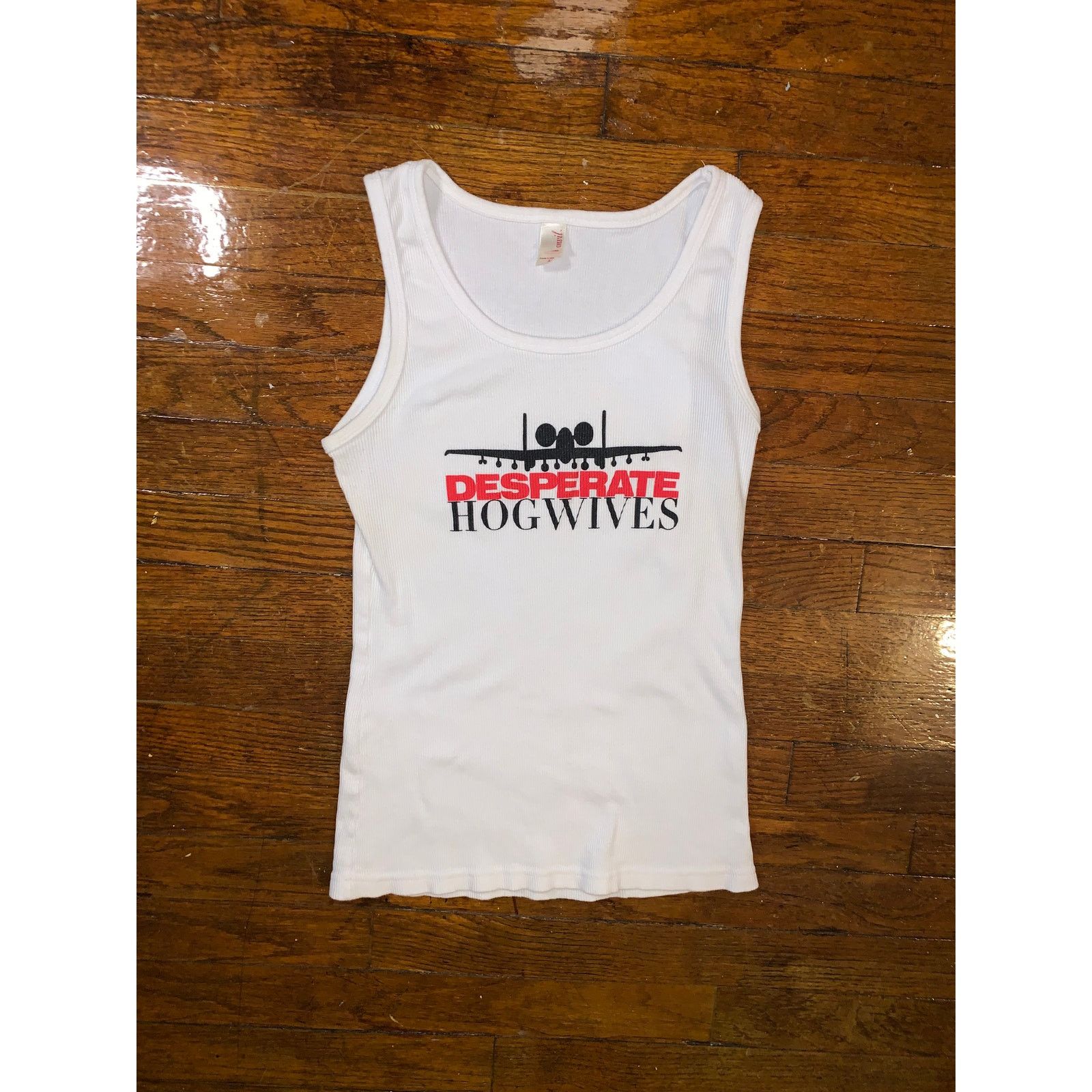 Other × Vintage Desperate Hogwives A-10 Warthog Tank Top White XS S Y2K Size XS / US 0-2 / IT 36-38 - 1 Thumbnail