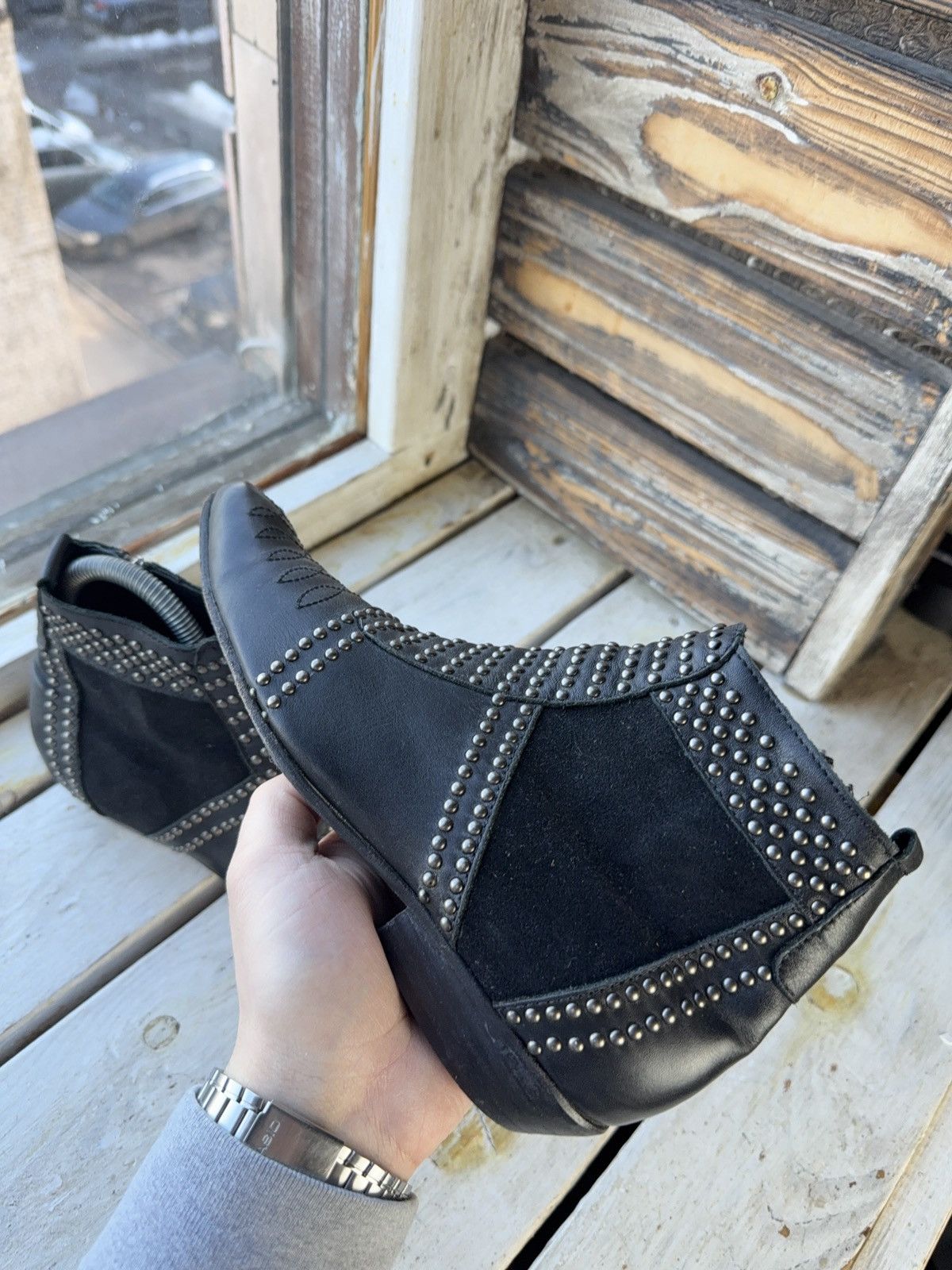 Anine Bing Anine Bing 00s Studded Western Leather Boots Made USA Size US 6.5 / IT 36.5 - 12 Thumbnail