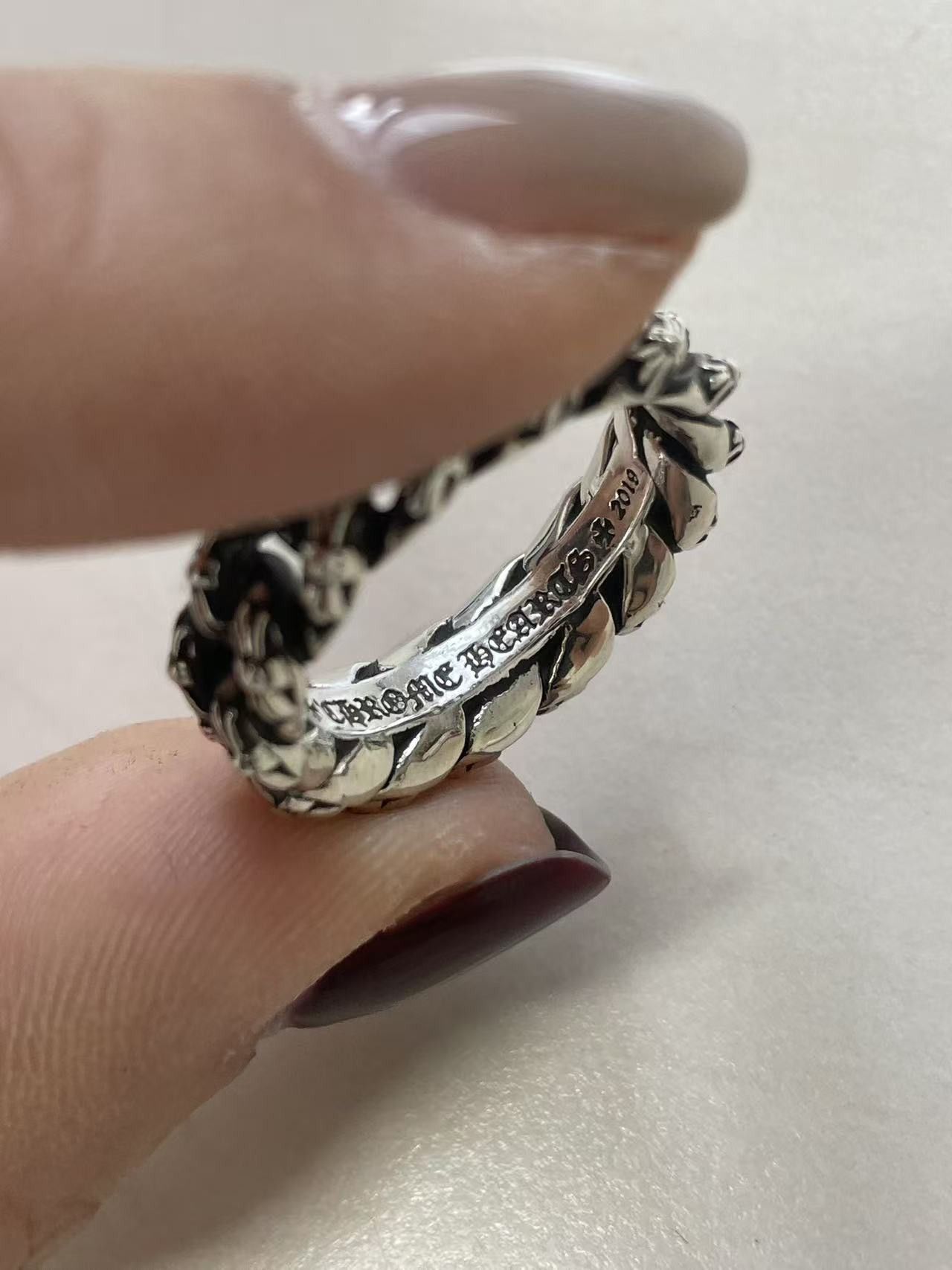 Chrome Hearts Chrome Hearts Silver XTRA FANCY Cuban Cross Ring Size ONE SIZE - 12 Thumbnail