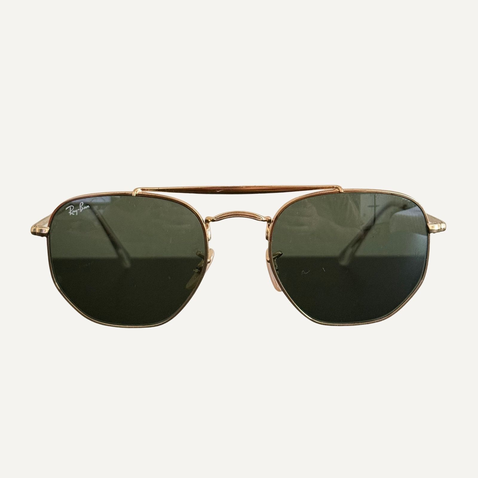 RayBan Unisex - Ray-Ban Classic Hexagon Flat Lenses Sunglasses Gold Size ONE SIZE - 2 Thumbnail