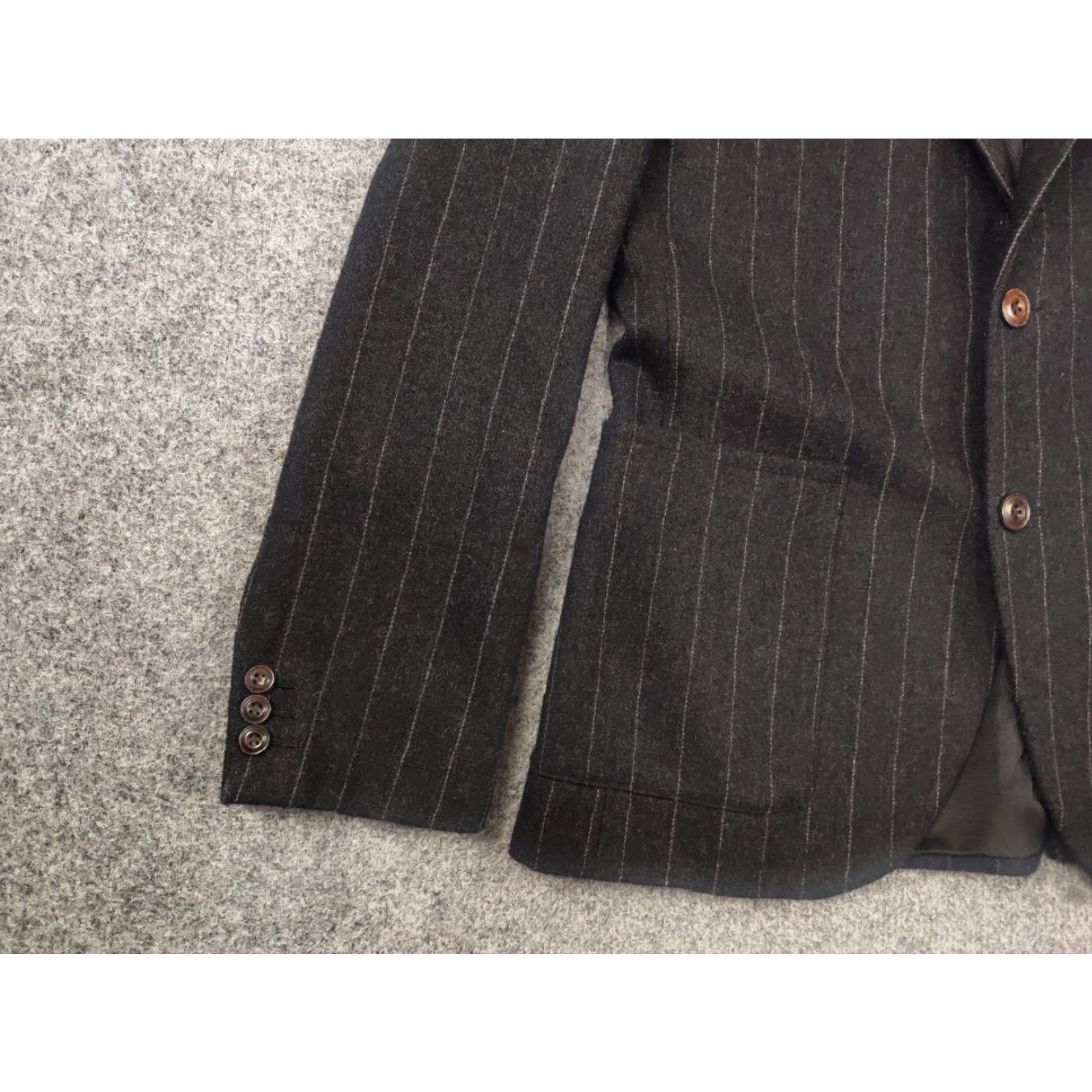 Polo Ralph Lauren VINTAGE Polo Ralph Lauren Black Wool Blend Pin Stripe Sports Blazer Jacket Men M Wool Blazer Black Stripe Vintage RRL Size US M / EU 48-50 / 2 - 5 Thumbnail