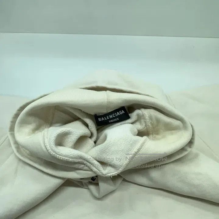 Balenciaga White Unity Print Hoodie for Men.