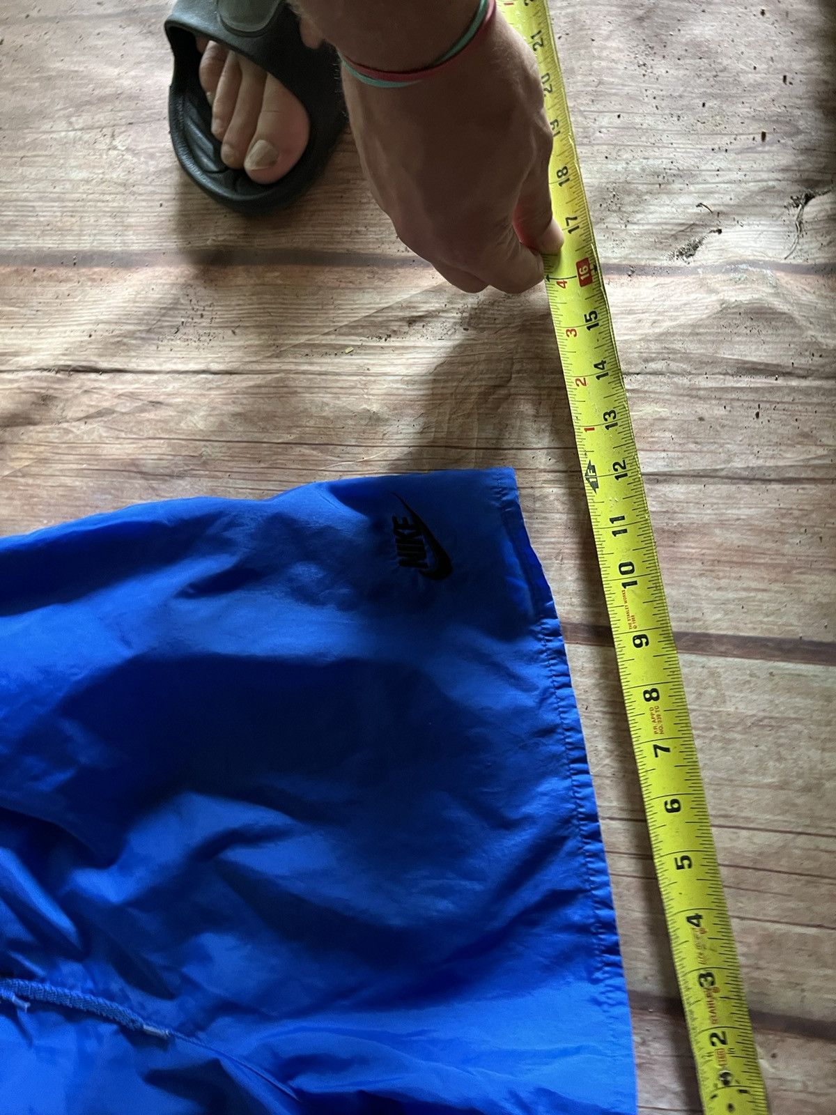 Nike × Vintage Vintage 90s Blue Nike Shorts Size US 36 / EU 52 - 7 Thumbnail