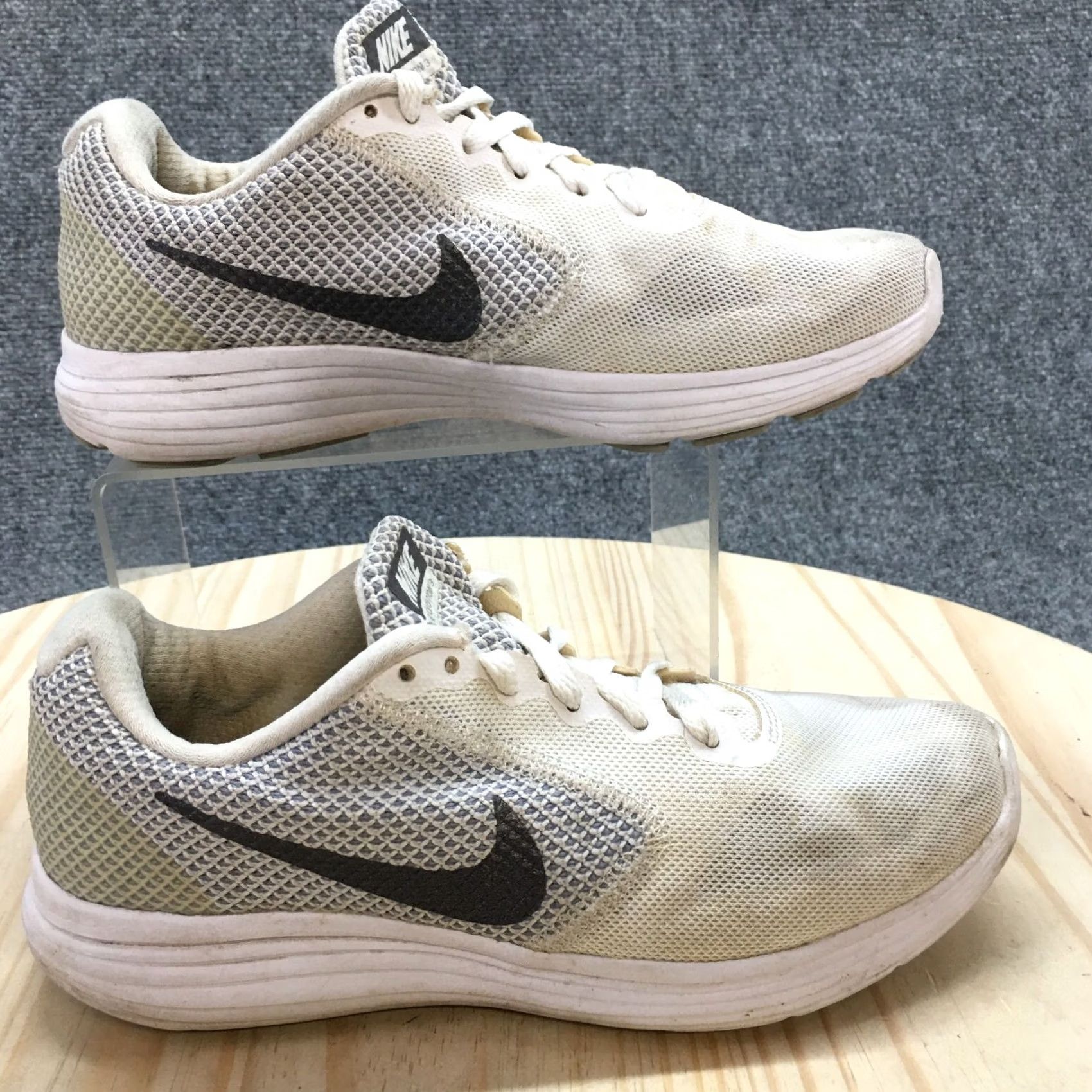 Nike Nike Revolution 3 Sneaker Womens White Casual Lace Up Athletic Flat Shoes - Size 7, US 7, UK 4.5, EU 38, M, Solid, Breathable, Comfort Size US 7 / IT 37 - 2 Thumbnail