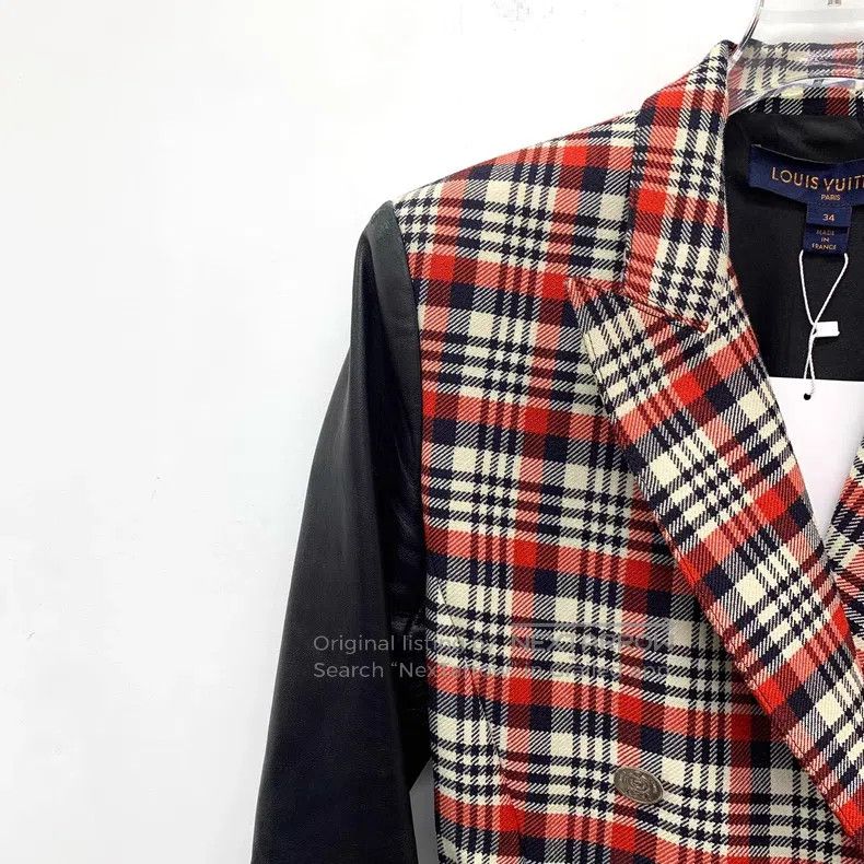 Louis Vuitton Louis Vuitton Color-block check shearling paneled lapel do Size XXS / US 00 / IT 34 - 3 Thumbnail