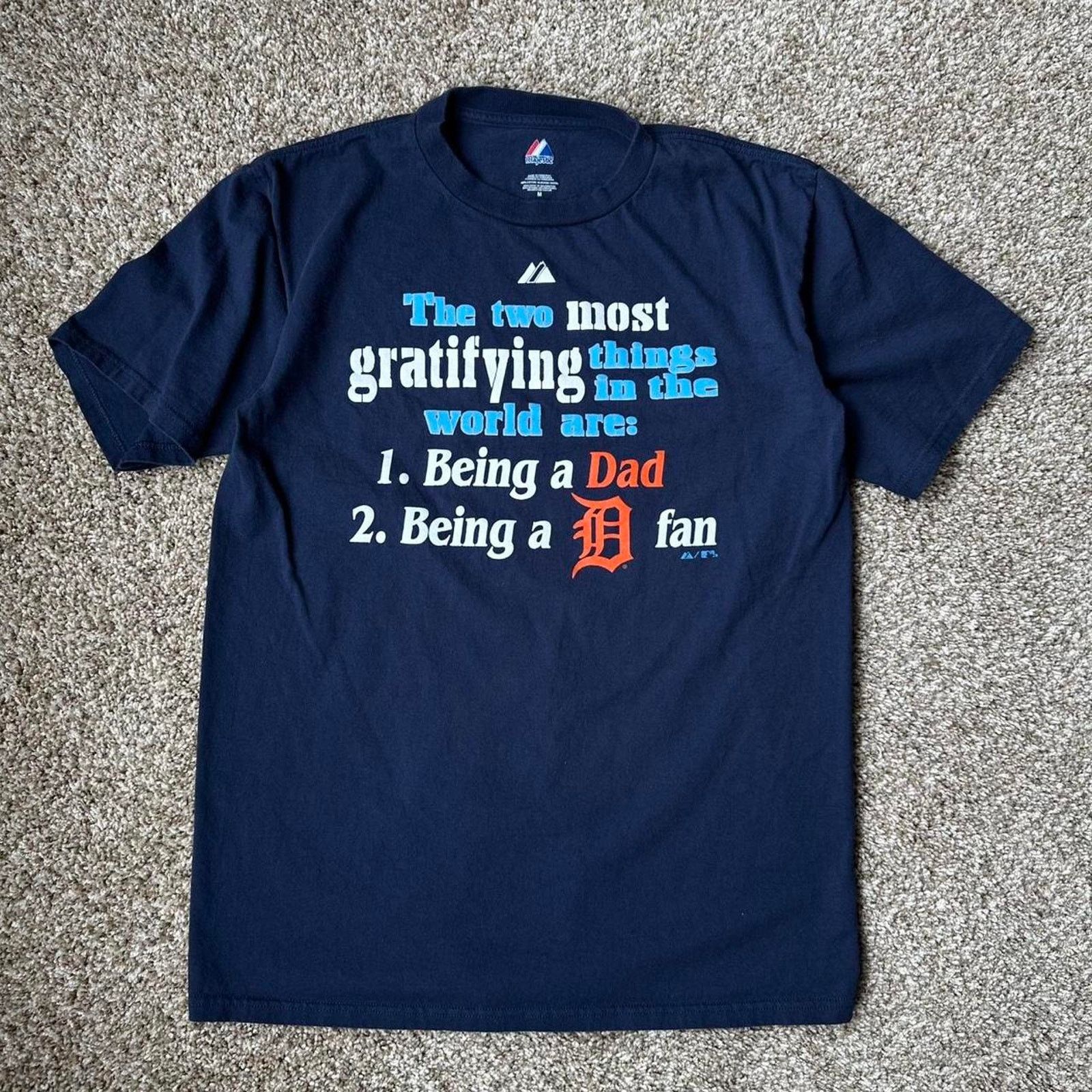 MLB Detroit Tigers Number one Dad Fan MLB Graphic Tee Shirt Size US M / EU 48-50 / 2 - 3 Thumbnail