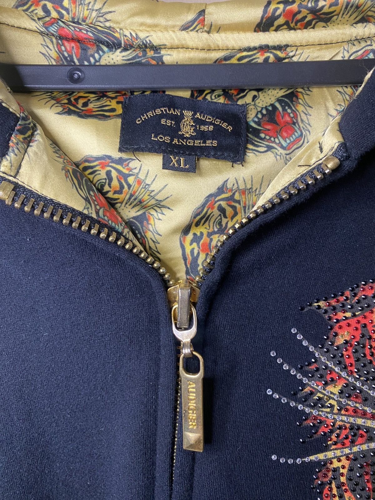 Christian Audigier Vintage Ed Hardy by Christian Audigier Zip Up Sweater Size US XL / EU 56 / 4 - 5 Thumbnail