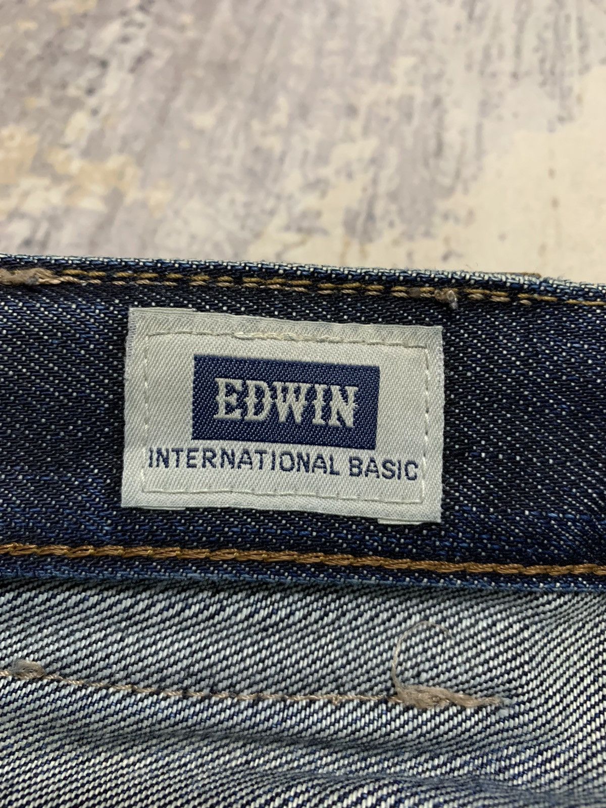 Japanese Brand Edwin 505 Distressed Mud Wash Denim Jeans Size US 37 - 18 Thumbnail