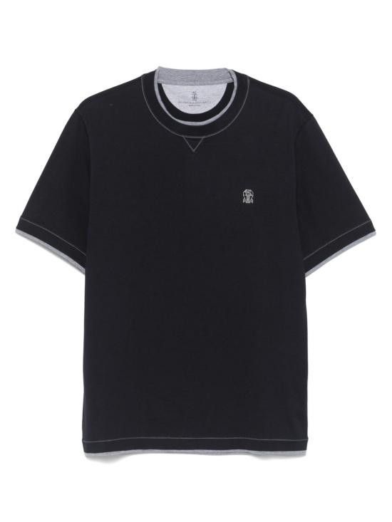 Brunello Cucinelli BRUNELLO CUCINELLI Men T-Shirts M0B137451G CW893 Blue Size US L / EU 52-54 / 3 - 1 Thumbnail