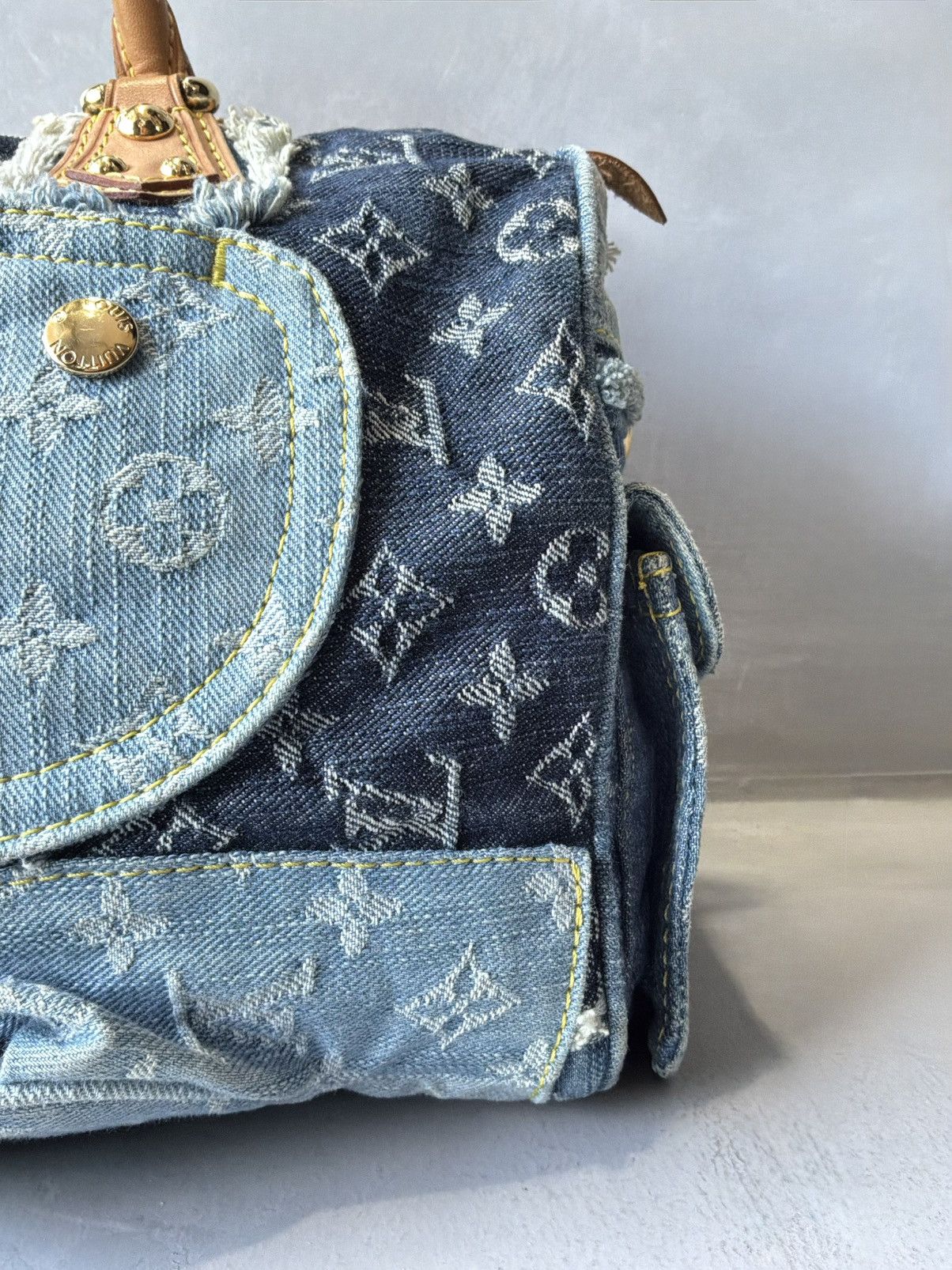 Louis Vuitton 2007 Louis Vuitton - Denim Patchwork Speedy 30 Size ONE SIZE - 15 Thumbnail