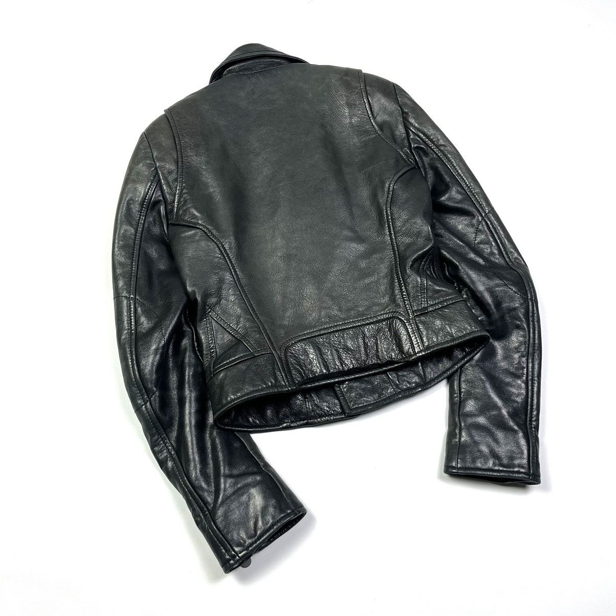 Balenciaga Balenciaga Vintage Leather Moto Jacket Luxury Black Size XS / US 0-2 / IT 36-38 - 4 Thumbnail
