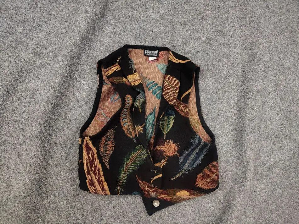 Vintage 90's Rough Rider Circle Western Tapestry Vest Jacket