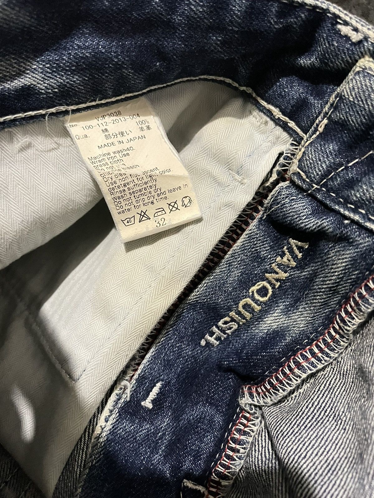 Tornado Mart Japanese Brand Vanquish Faded Denim Pants Size US 33 - 8 Thumbnail