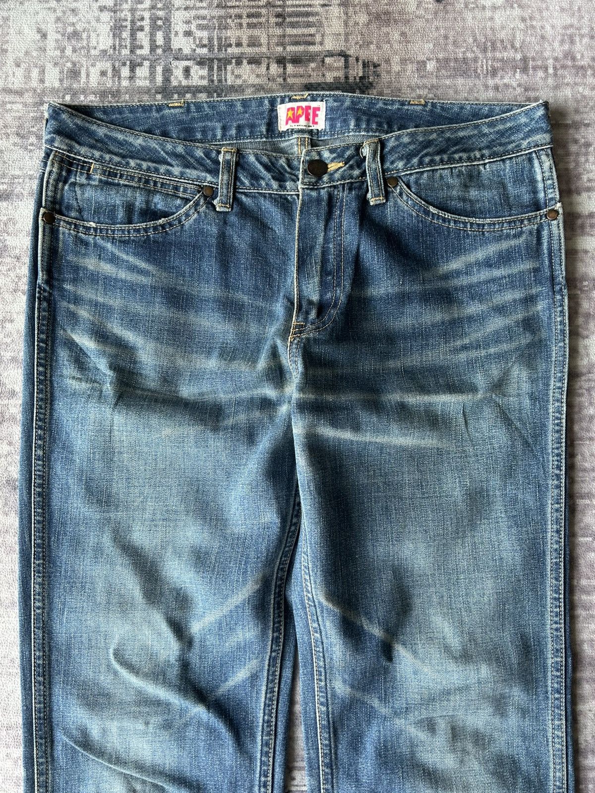 Bape Bape Back Print *A Bathing Ape* Jeans Size 33" - 6 Thumbnail