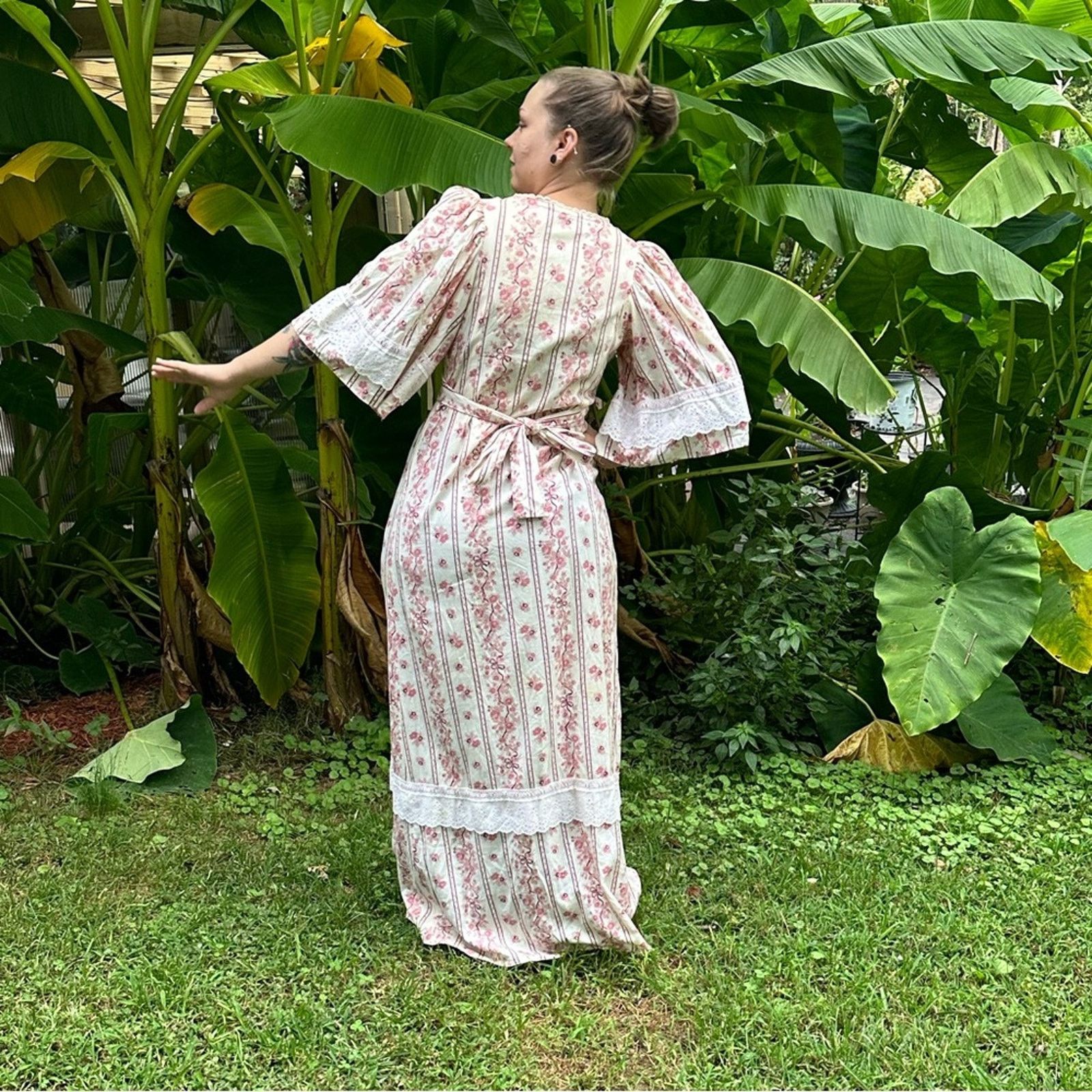 Vintage Vintage Jack Kramer 70’s Boho Maxi Dress Size S / US 4 / IT 40 - 7 Thumbnail
