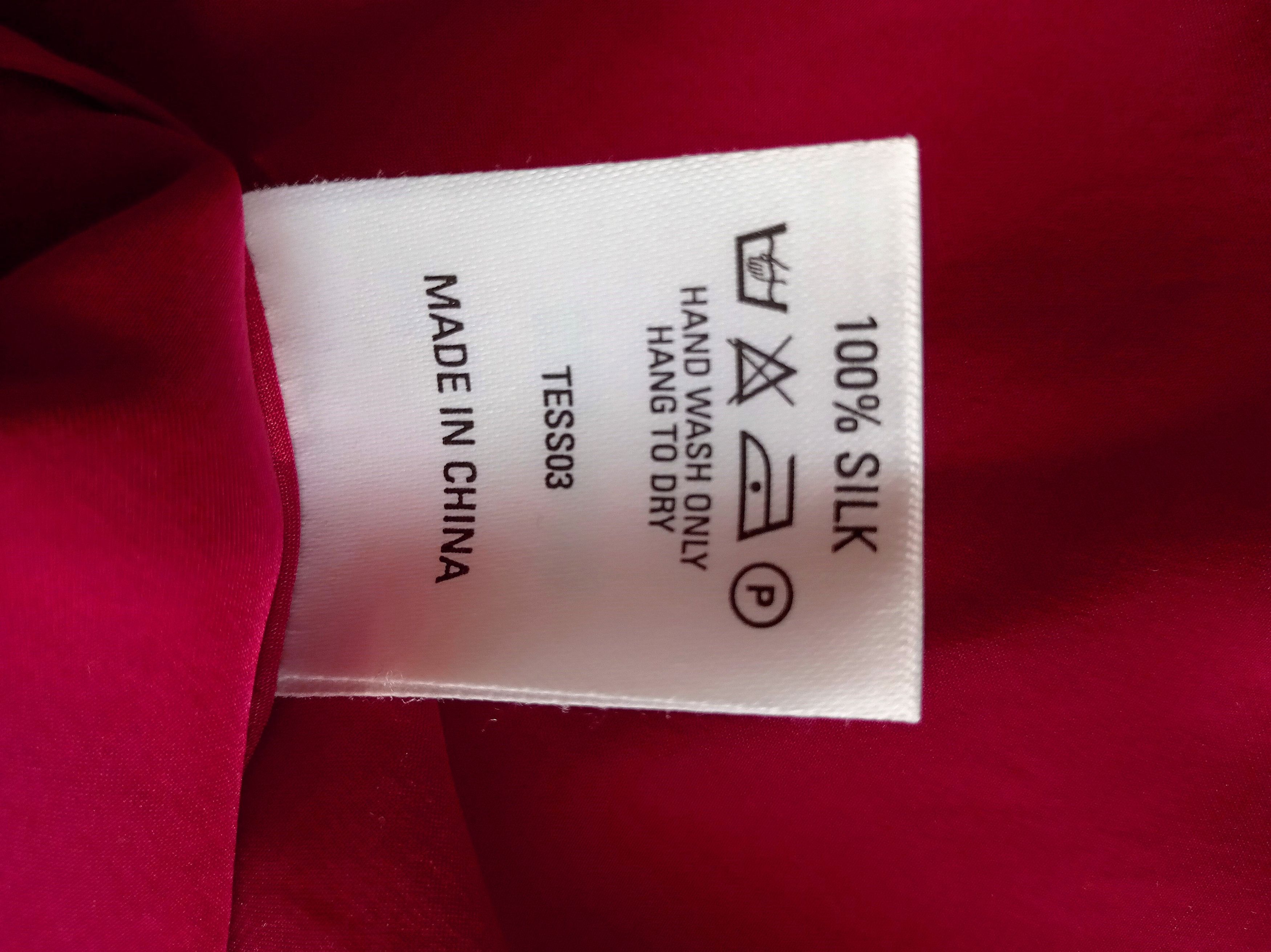 Vintage Red Silk Camisole with black lace Size ONE SIZE - 8 Thumbnail
